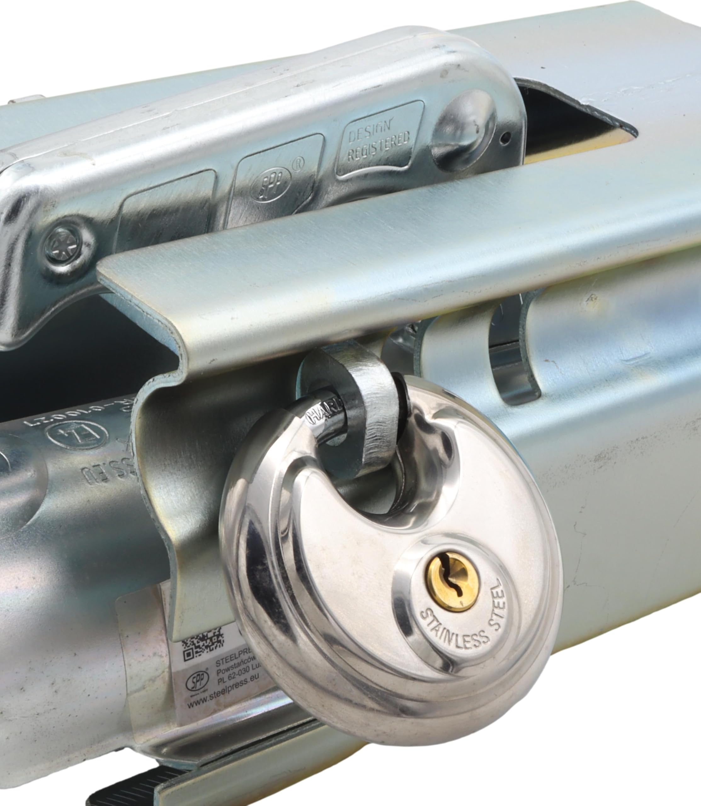 trailer parts4u Kastenschloss Safety Box Diebstahlsicherung mit Diskussschloss Kupplungsschloss für Pkw Anhänger Kasten