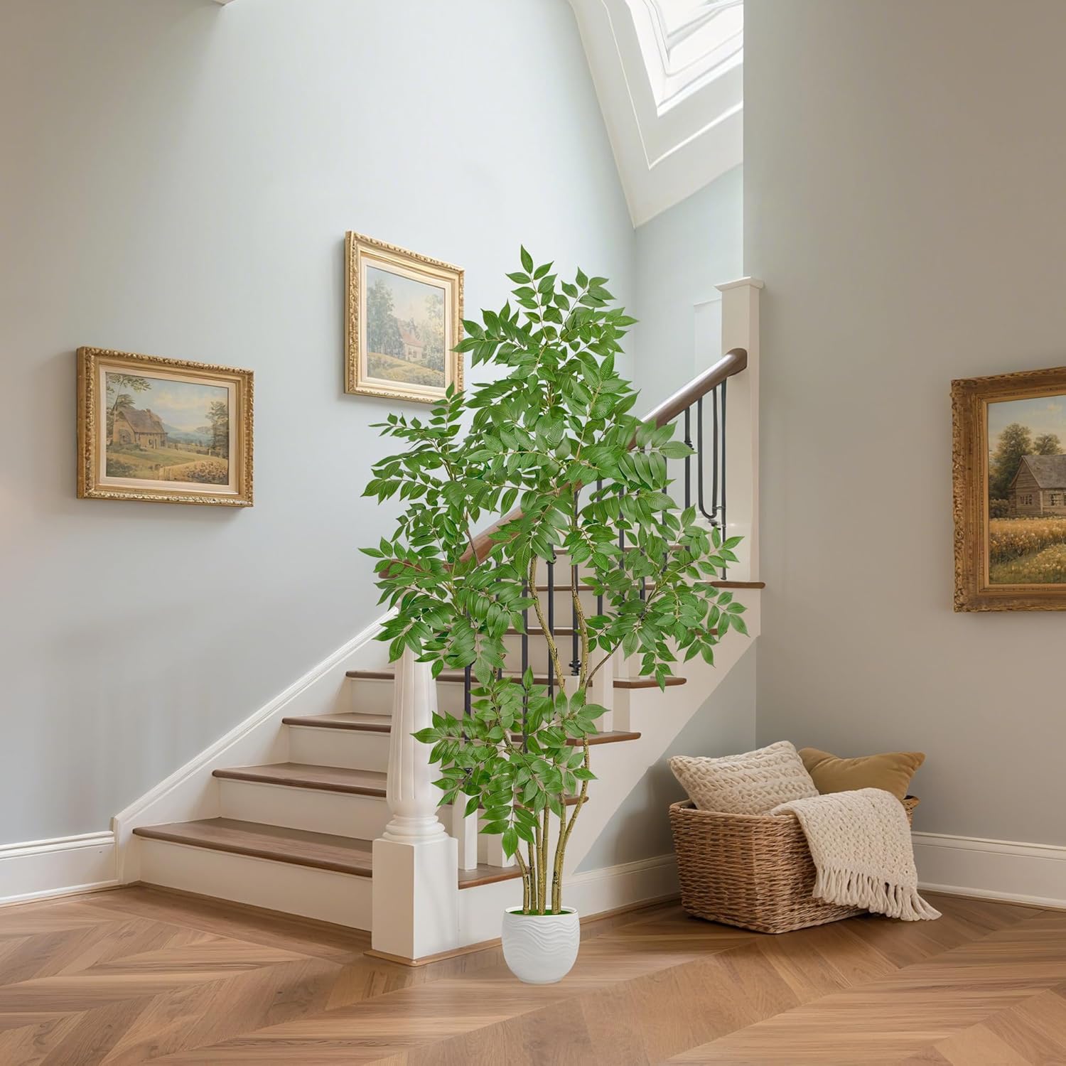 6 Ft Faux Tree,Artificial Trees for Home Decor Indoor,Tree Decorations Outdoor,Trees Live Plants Outdoor,Artificial Trees for Outdoors,Artificial Tree Indoor for Living Room Bedroom Office Bathroom