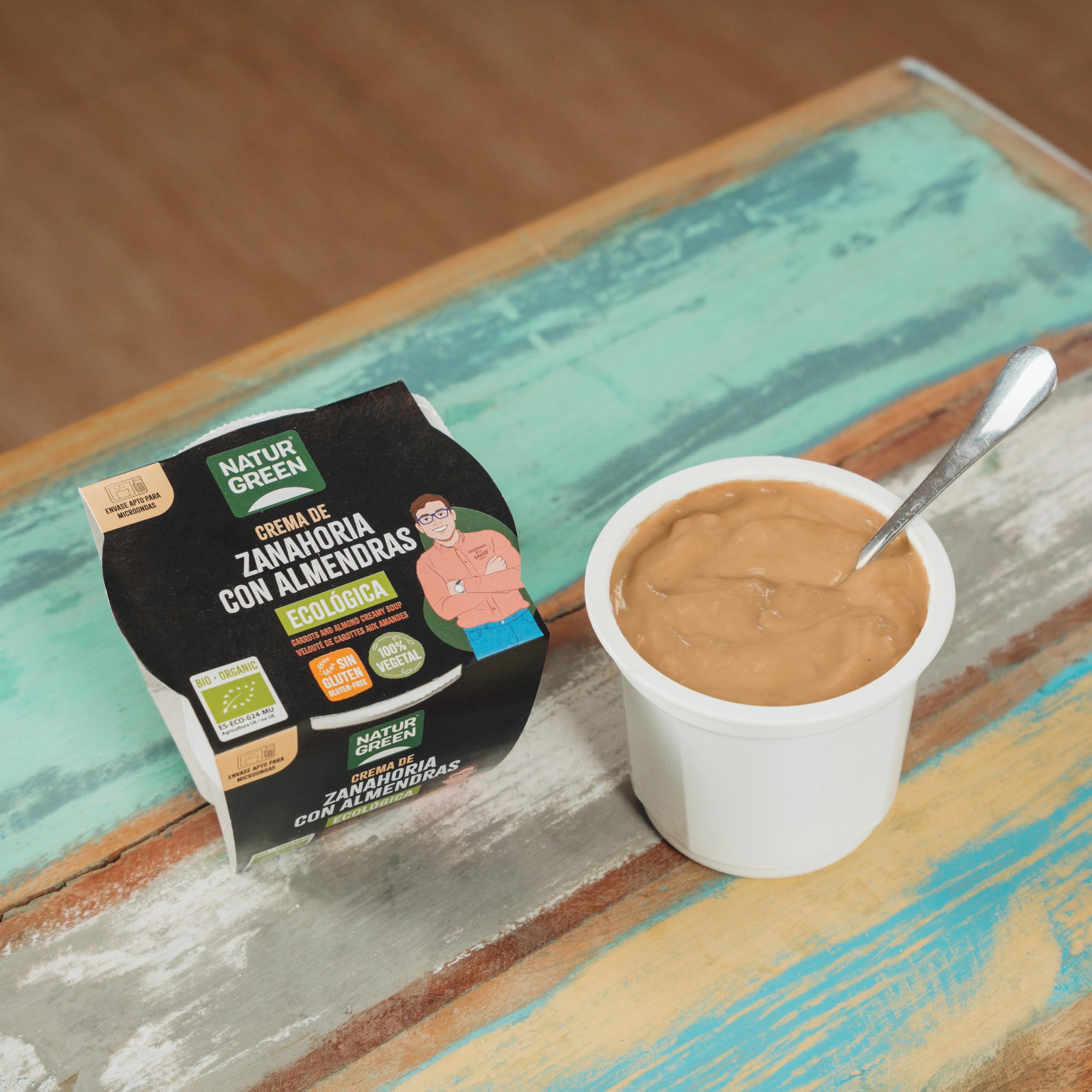 NaturGreen Crema Zanahoria con almendras Pack 6 unidades