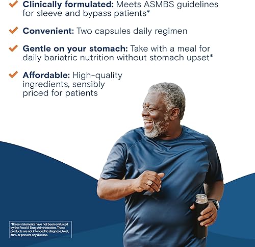 Miniatura 6 de Bariatric Fusion Cápsula multivitamínica bariátrica sin hierro  Pacientes post cirugía bariátrica  Bypass gástrico y gastrectomía en manga  60