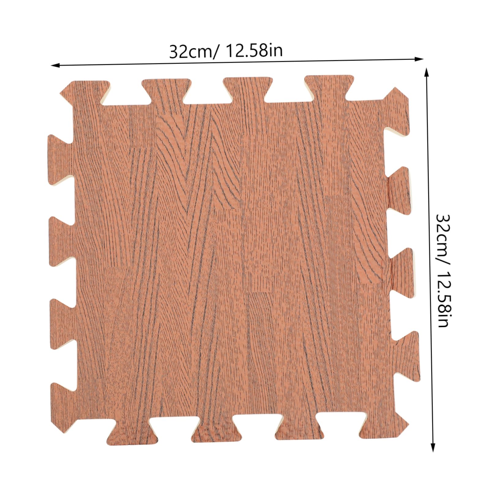 POPETPOP Interlocking Foam Interlocking Floor Mats Wood Grain Puzzle Tiles for Living Room Bedroom Exercise