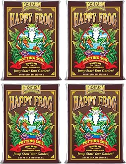 Happy Frog Potting Soil, 2cu ft (Pack of 4) - for Indoor/Outdoor Container Plants, Improves Root Efficiency, pH Adjusted for Optimal Nutrient Uptake - Contains Mycorrhizae and Humic Acids