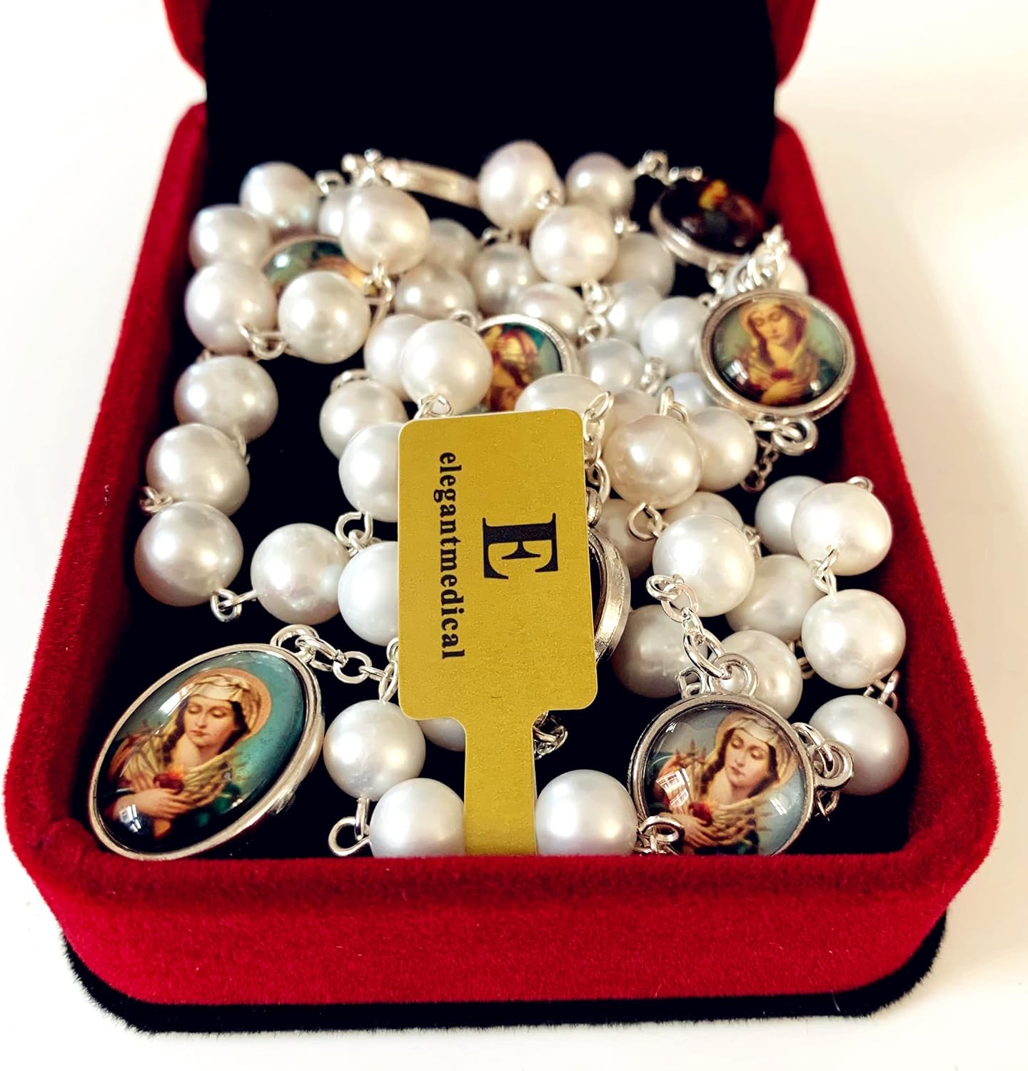 elegantmedical SEVEN 7 SORROWS MARY Rosary Necklace Catholic