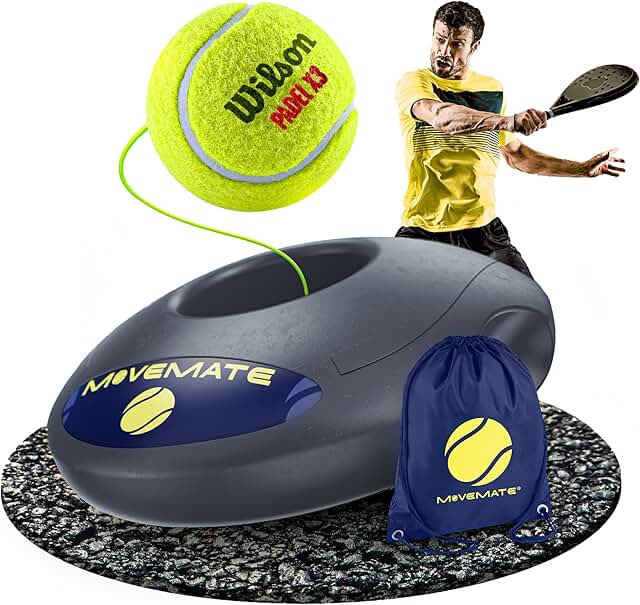 MOVEMATE Wilson® PaddleTennis Training Device with Ball Innovative Sports Equipment for Outdoors, in the Park, in the Garden with Carry Bag and Exercise Videos