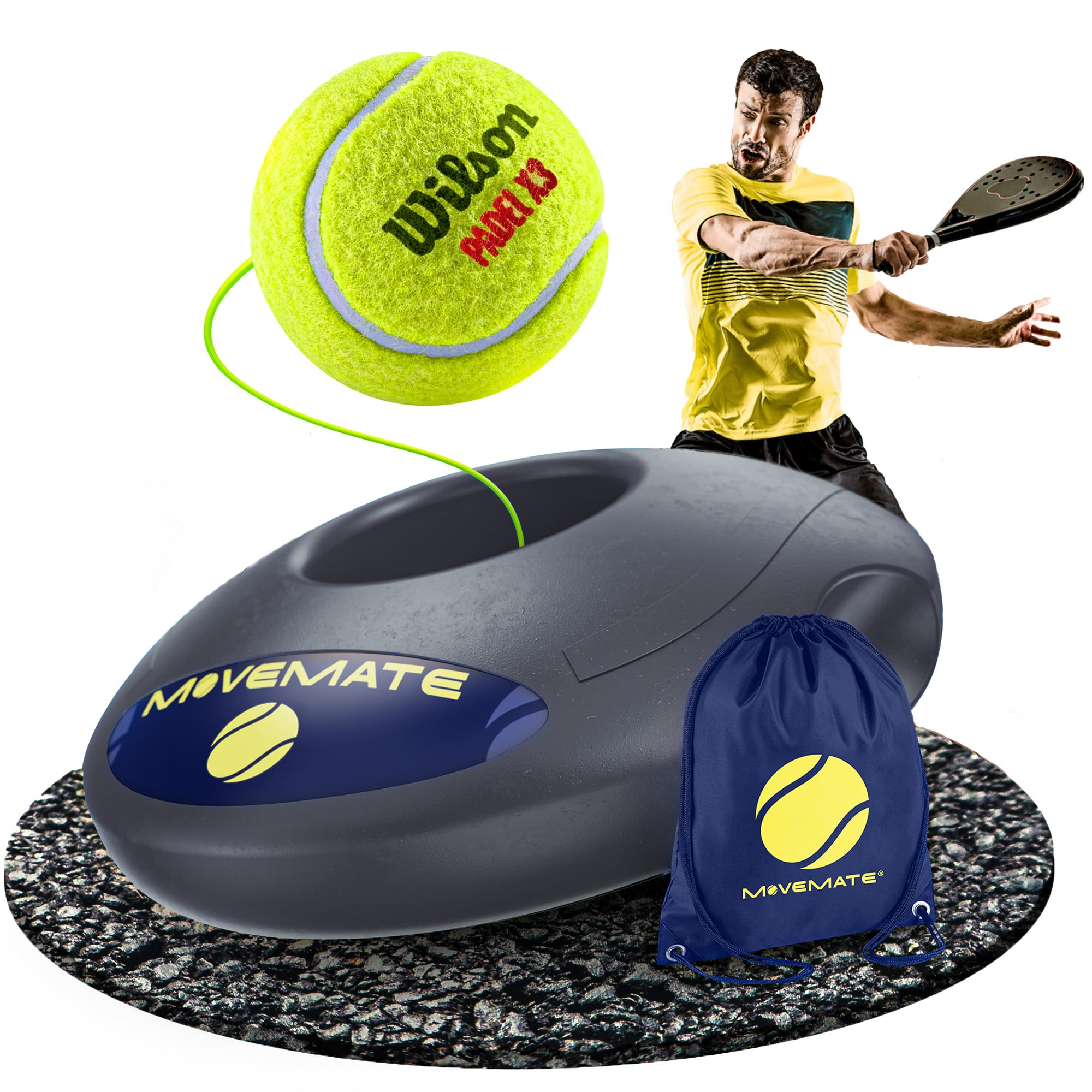 MOVEMATE Allenatore Tennis/Padel Con Pallina Wilson - Dispositivo Per Allenarsi Da Soli In Giardino - Foto 14