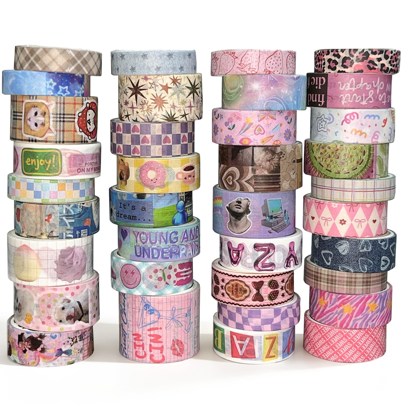 Vintage Floral Washi Tape Set - 42 Rolls -9 Vintage Floral Washi Tape Set - 42 Rolls -9