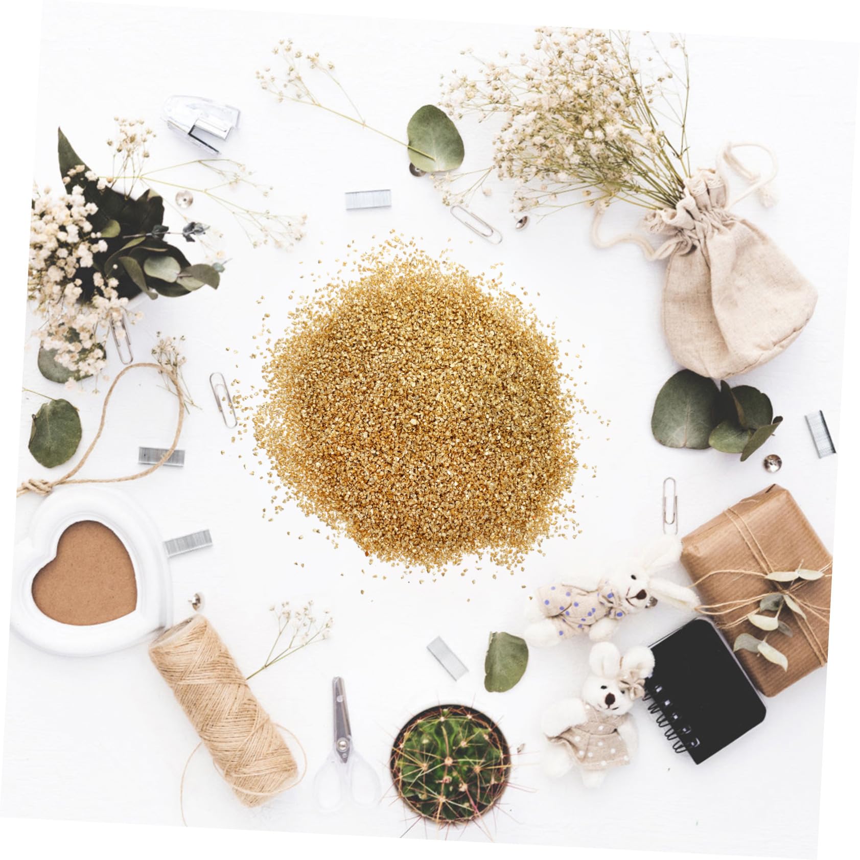 Unregelmäßiges Glas 500g Gold Metallic Chips 2mm Bastelmaterial für Epoxidharz Nagelkunst und Kreative Dekorationen