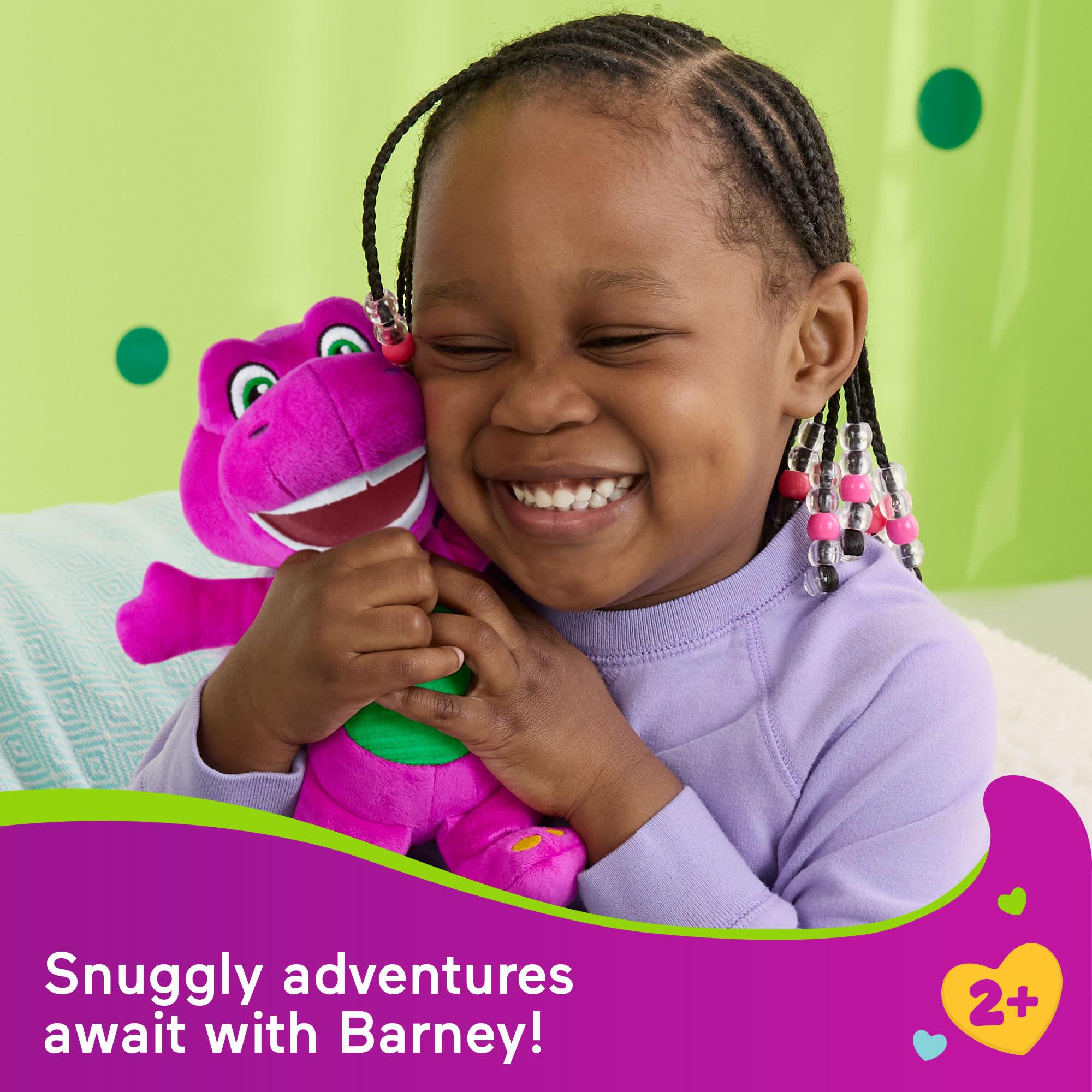 Fisher-Price Barney’s World Toddler Toy 6.5-Inch Barney Plush Dinosaur Character for Preschool Pretend Play Kids Ages 2+ Years, HVF40 - Image 3