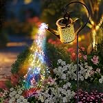 SRNPMIU L'eau solaire peut être lumineuse - Lampes solaires Décorations de cour extérieure, Lumières de jardin pour cour,IP65 Lampes de lanterne à suspension imperméables, extérieur jardin fleur de lit lumière pour mamans anniversaire
