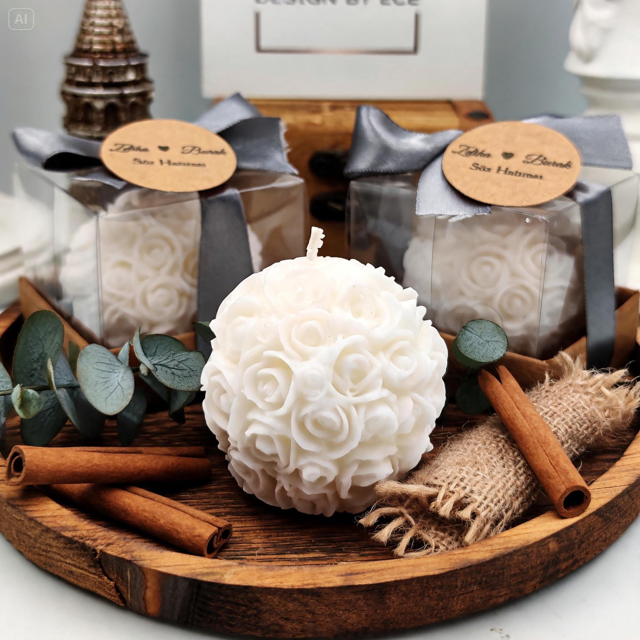 bomboniere matrimonio, Rosa pezzi candele profumate bomboniere battesimo, anni ragazzo, comunione, cresima, anniversario di, compleanno bigliettini (bianco, set di 20)