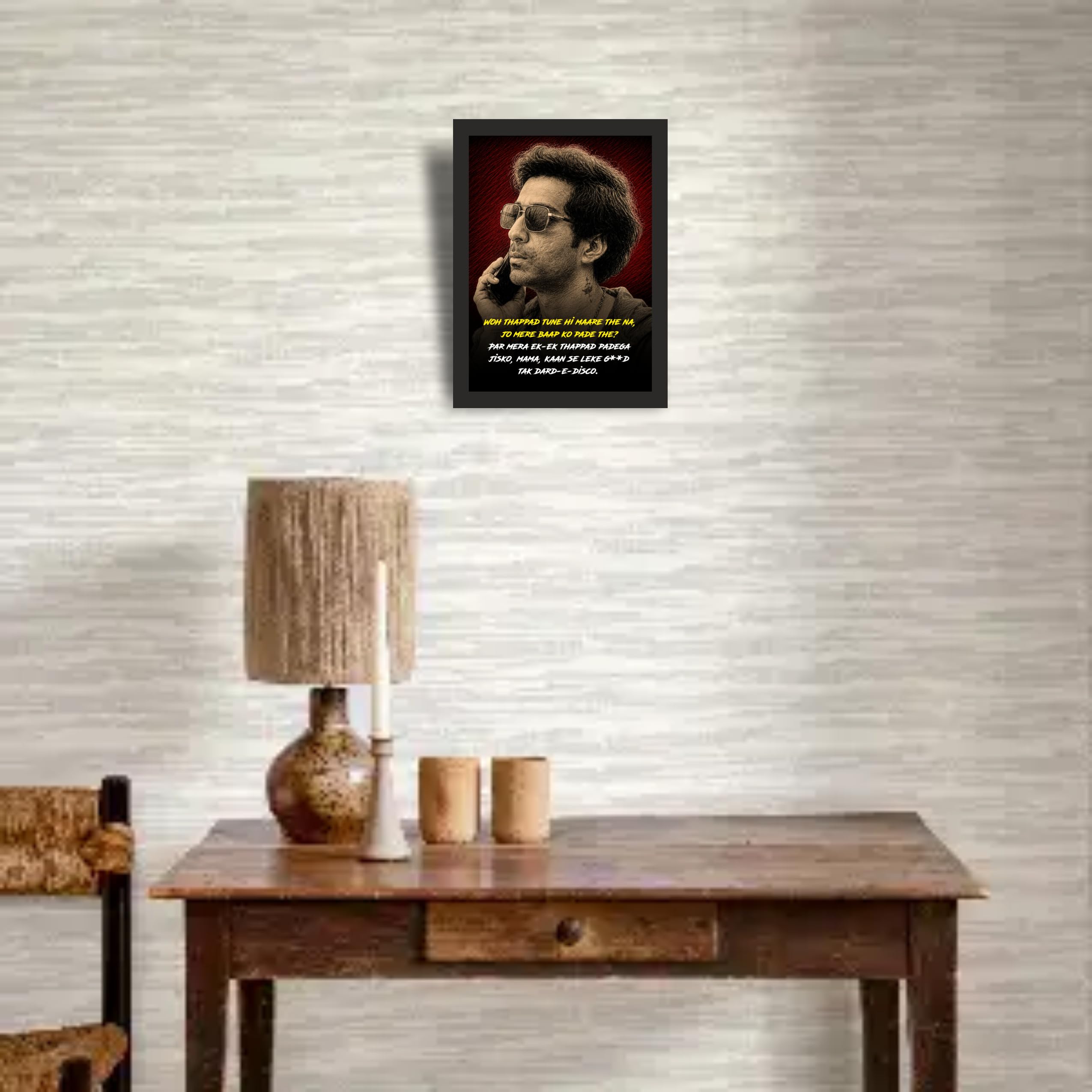 Sapne vs Everyone Thappad Taunt Photo Frame A4 Black