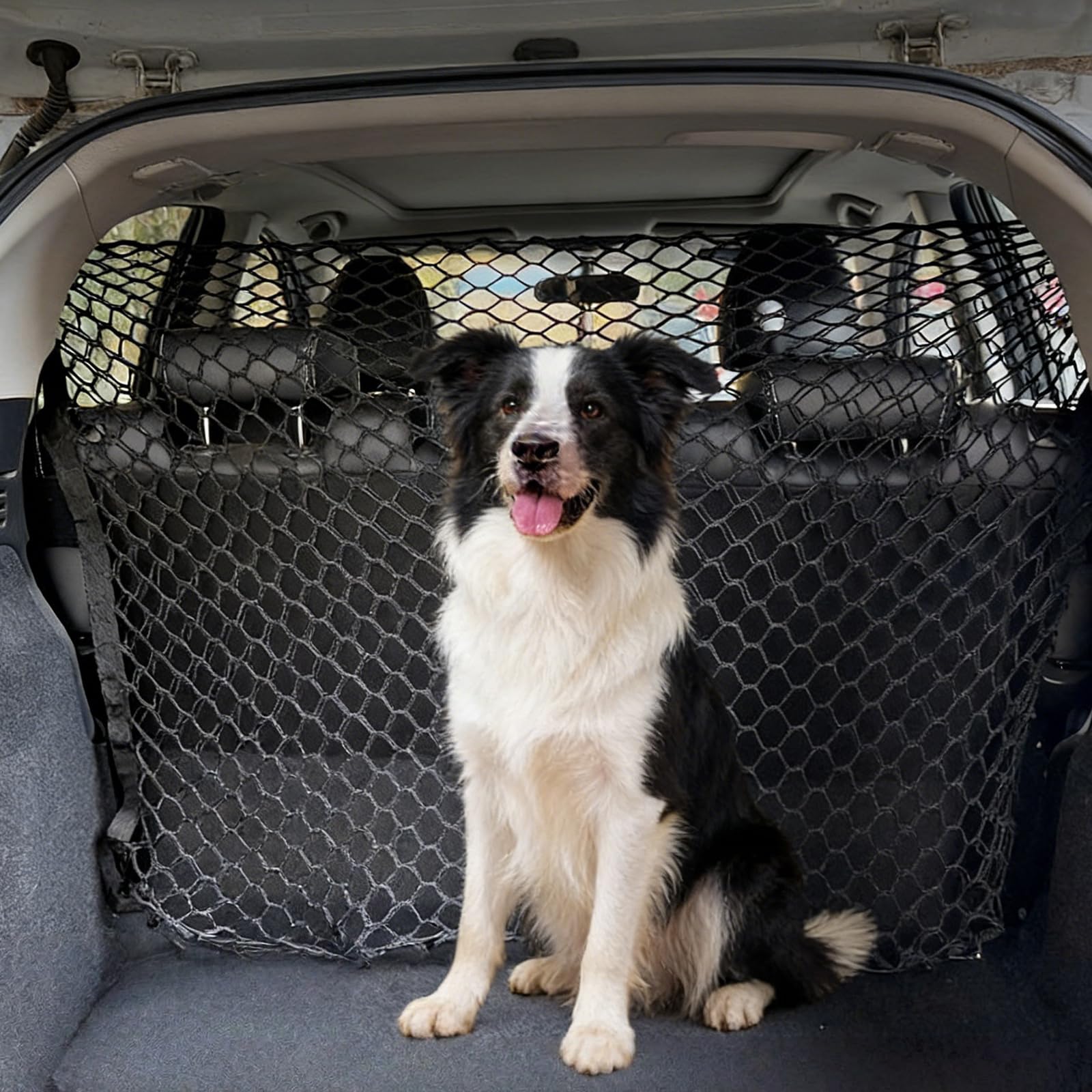 BAIFULAI 120 x 90 cm, griglia per cani a doppio strato, rete di separazione per il sedile posteriore, per camion, SUV e berline