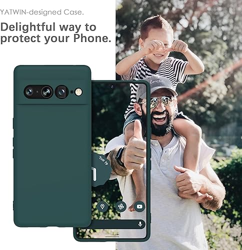 Miniatura 2 de YATWIN Funda de silicona para Google Pixel 7 Pro 5G, suave al tacto, a prueba de golpes, a prueba de polvo, antideslizante, cubierta de teléfono de