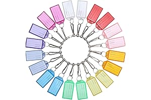 Portable Key Ring Organizer with 20 Spring Hooks and Key Tags by Donmon