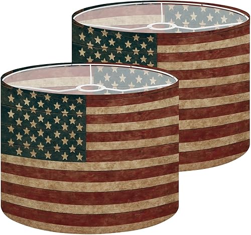 Miniatura 20 de Drum Lamp Shade 70 s Retro Seamless 60s 70s Aesthetic Style Lampshade for Floor Lamps Table Lamps Pendant Light 11"x8.9" Replacement Linen Large