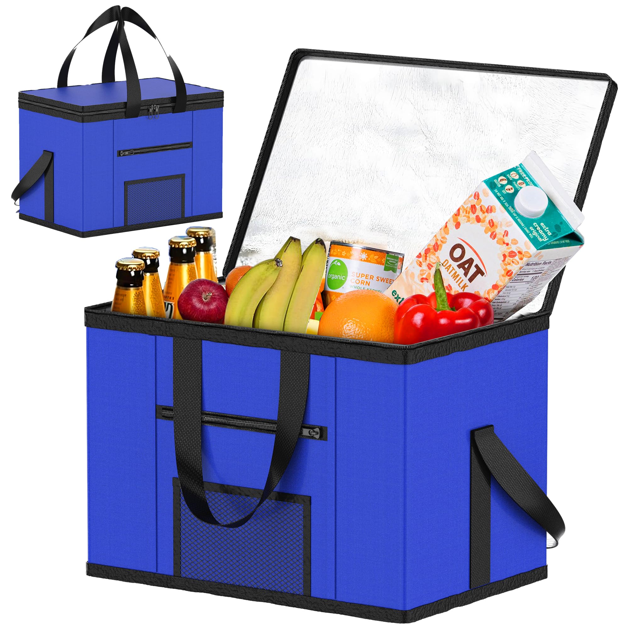 ZENO Cooler Bag | 28L Cool Bag Box | Thermal Food Delivery Bag | Large Insulated Picnic Lunch Bag | Cool Box | Grocery Shopping Bags | Cooling Bag for Camping BBQ Shopping Fishing Family Outdoor