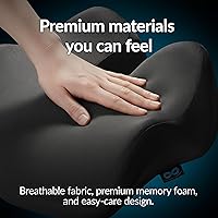 Vista 4 de Everlasting Comfort Cojín de asiento de espuma viscoelástica recomendado por médicos para sillas de oficina y automóvil, accesorios ergonómicos