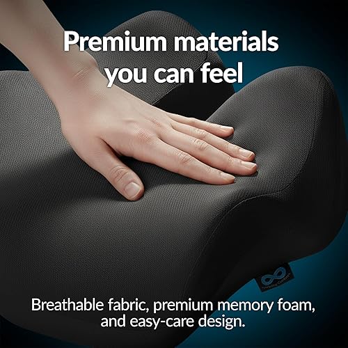 Miniatura 4 de Everlasting Comfort Cojín de asiento de espuma viscoelástica recomendado por médicos para sillas de oficina y automóvil, accesorios ergonómicos