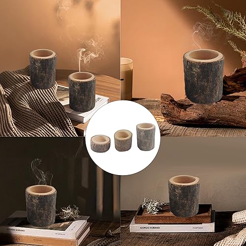 Miniatura 6 de Juego de 3 portavelas de madera personalizados para velas de té, portavelas votivas de madera rústica para centros de mesa de boda, fiestas de