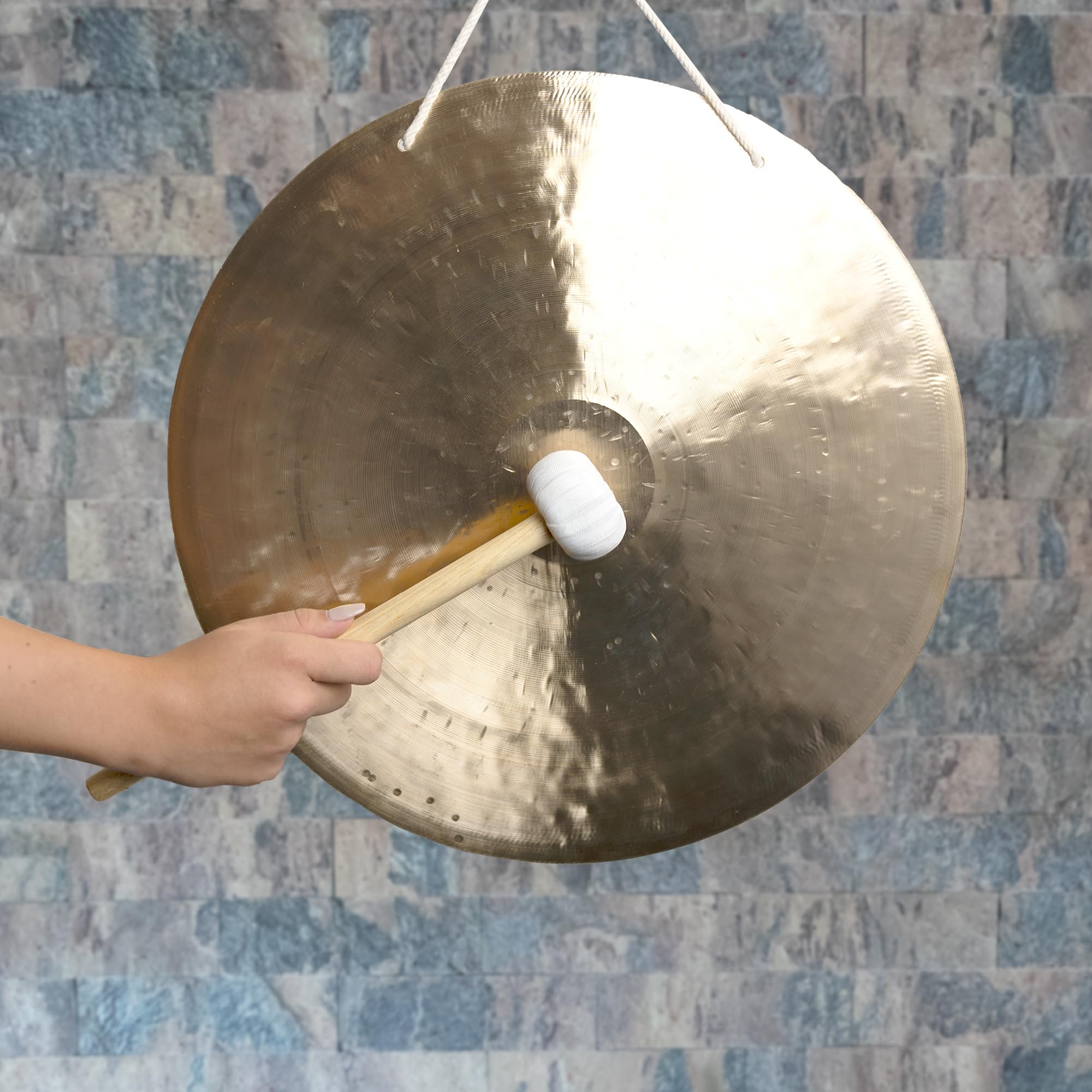 Feng Gong/Wind Gong Ø 45 cm inklusiv Holz-/ Baumwollklöppel -7003-