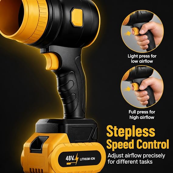 Cordless Leaf Blower, Handheld Leaf Blower, Lightweight Blower, 800,000 RPM