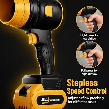 Cordless Leaf Blower, Handheld Leaf Blower, Lightweight Blower, 800,000 RPM