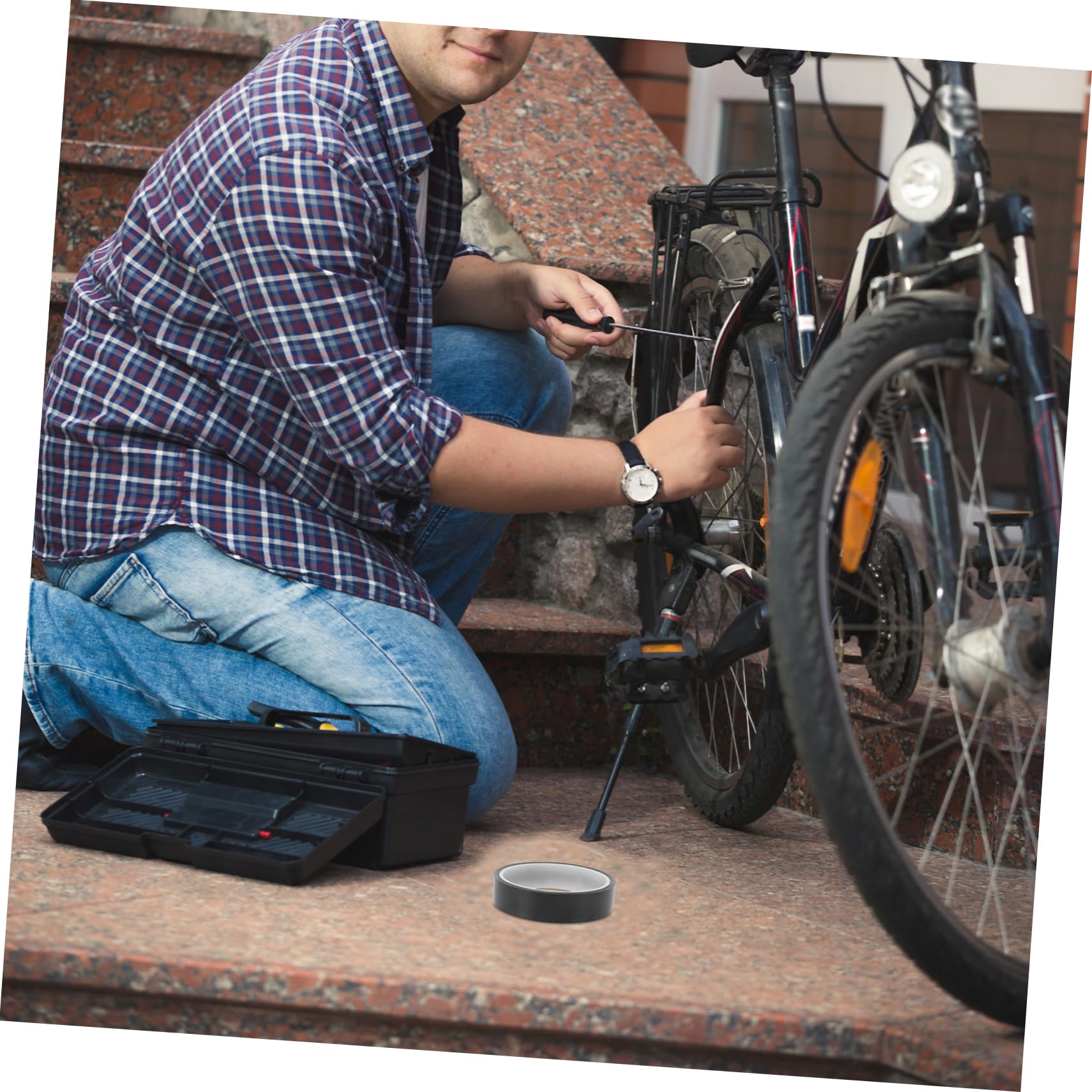 GOOHOCHY Lightweight Bike Rim Pads Tape Road Bike Tire Liner Tubeless Rim Tape Simple Installation Protects Against Punctures