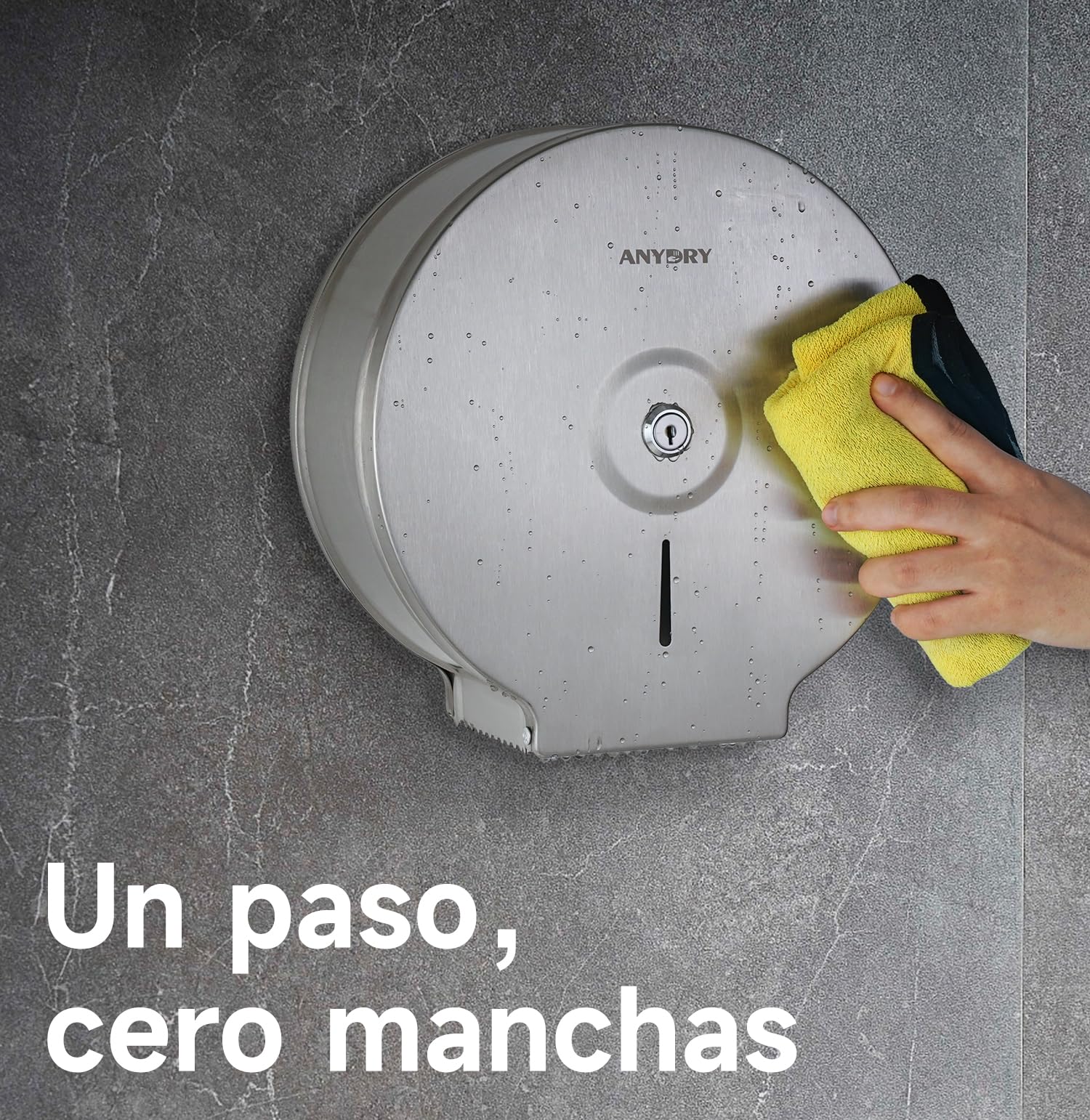 Dispensador de Toallas de Papel Acero Inoxidable Montaje en Pared anydry 5182