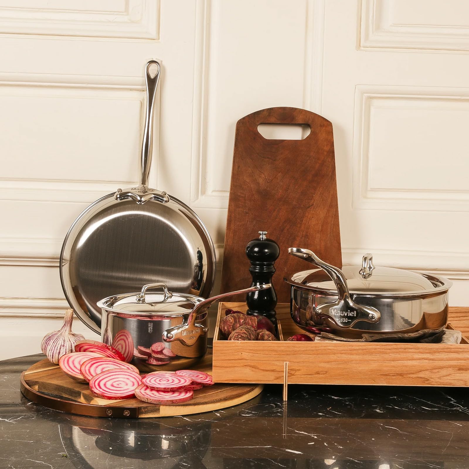 Amazon.com: Mauviel M'Cook 5-Ply Polished Stainless Steel 10-Piece