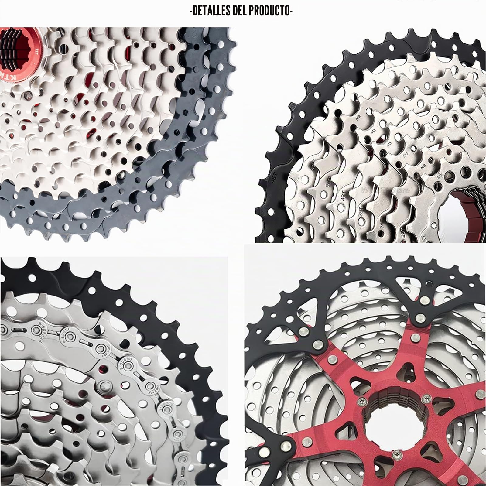 Casete de 11 velocidades 11-25T/28T/30T/32T/34T/36T/40T/42T/46T/50T/52T - Caja de bicicleta de montaña y carretera de 11 velocidades compatible con Shimano Ultegra XT Sunrace Sram
