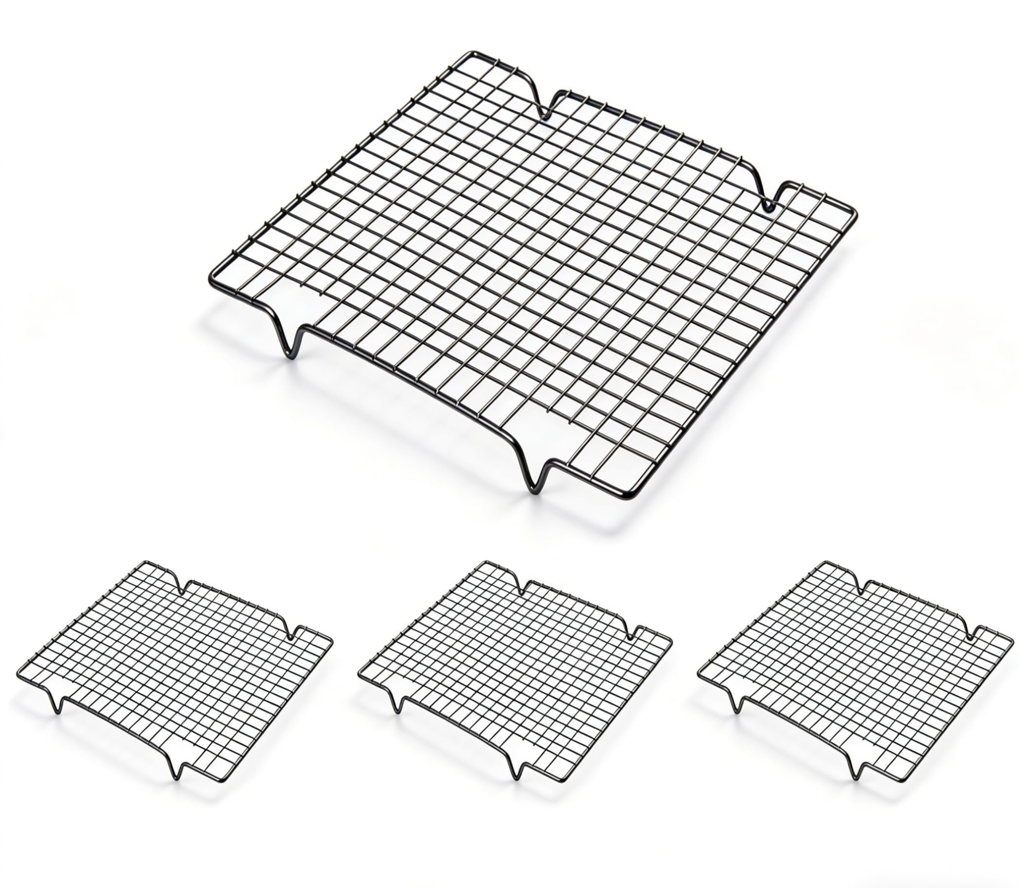 3 Pcs Cooling Rack for Baking, 11" x 10" Stainless Steel Cake Cooling Rack Wire Tray for Cake Cookie Drying Rack for Oven Roasting Cooking Grilling (28×25×2cm)
