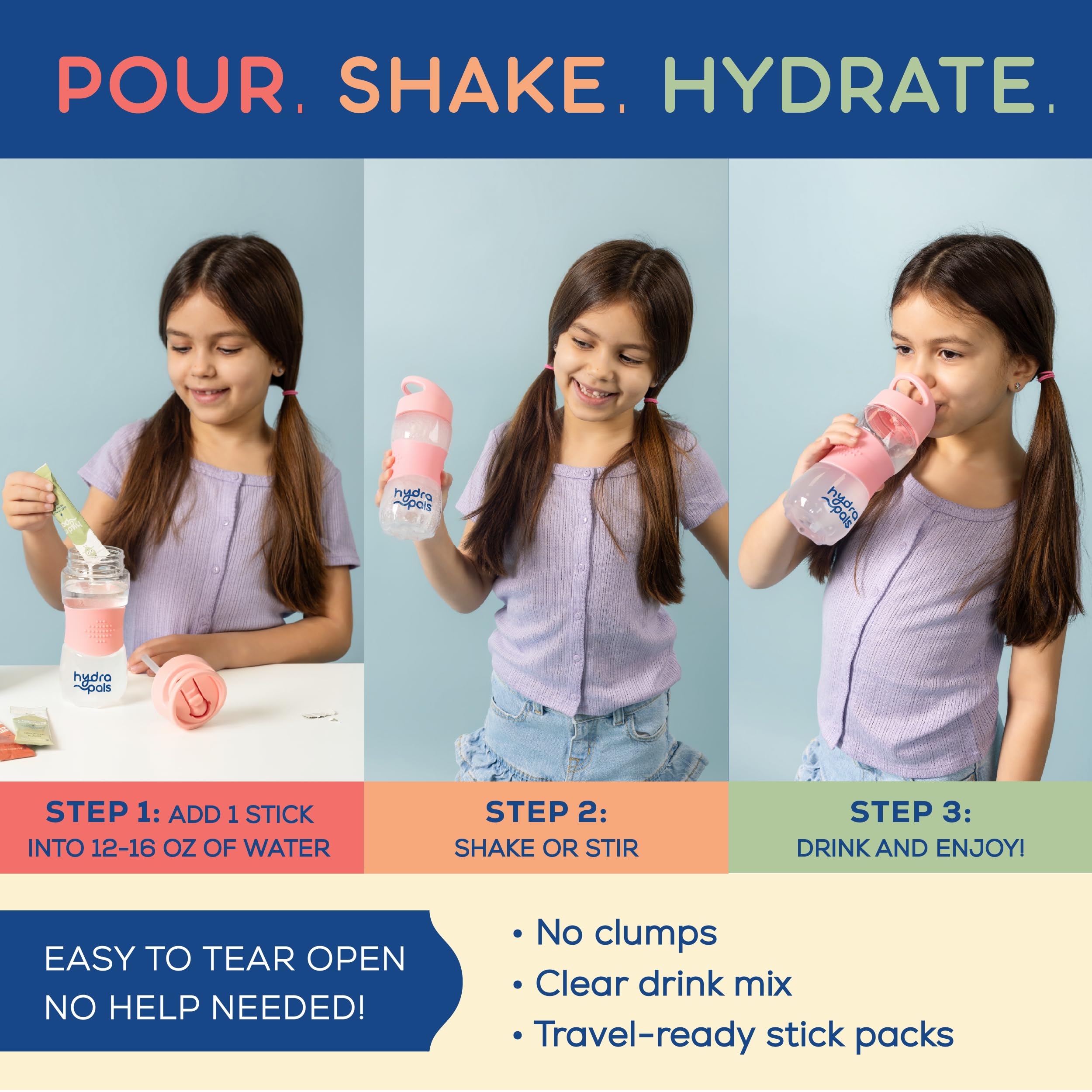 Kids Hydration Packets, Electrolyte Powder Drink Mix for Kids, 16 Sticks, 4 Flavor Variety Pack, No Artificial Dyes — Amazon image 5