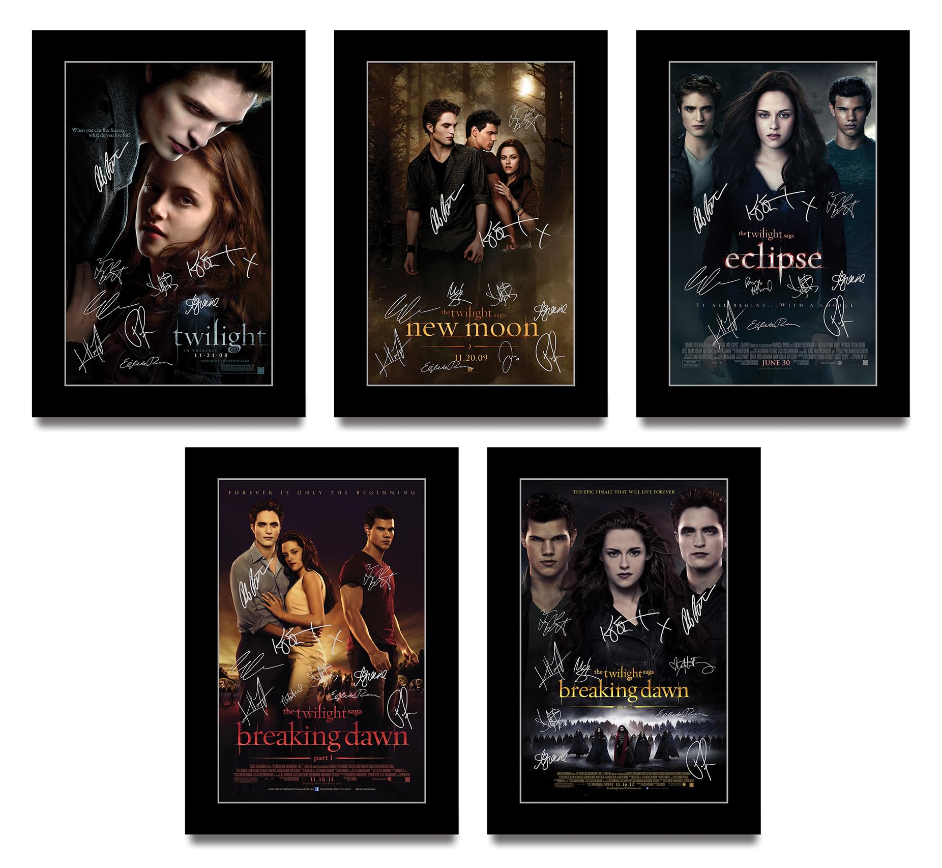 HWC Trading Twilight Collection Geschenke Geduckter Poster Signiertes Autogramm Foto für Fans von Film Memorabilien (ID-004335) - A4 Nur Druck