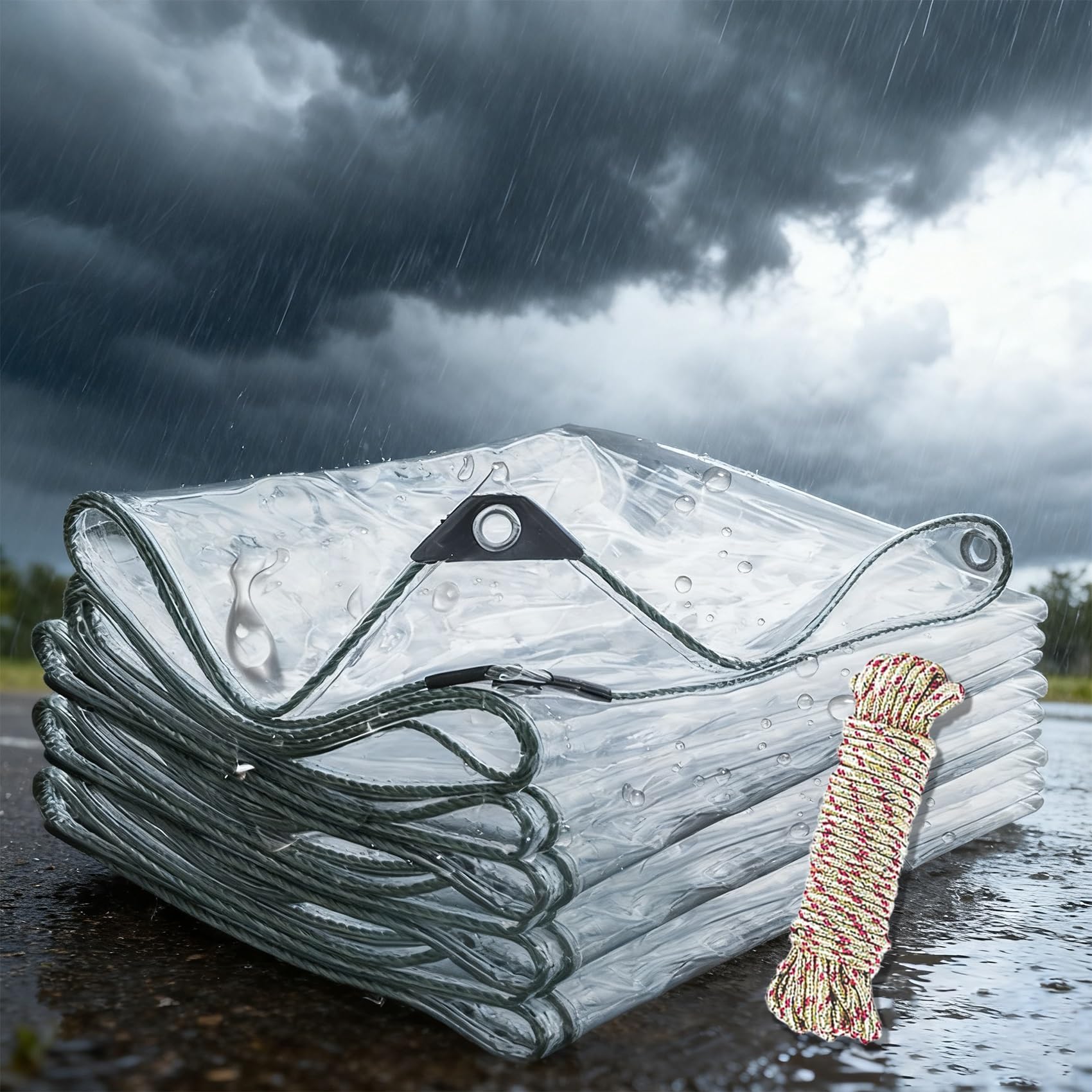 Lona Transparente Exterior durable con aislamiento contra polvo y lluvia para exteriores