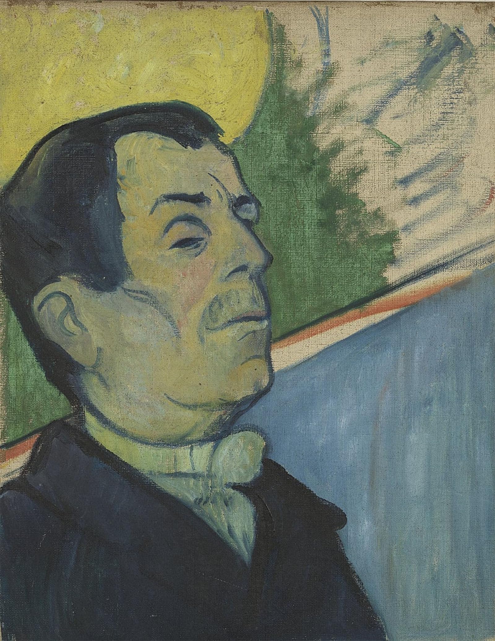 SERENDIPITP Abstract Painting Mural Print Picture Wall Decor Painting Portrait of a Man Wearing a Neckerchief by Paul Gauguin Vintage Wall Artwork for Home Decor 60x90cm