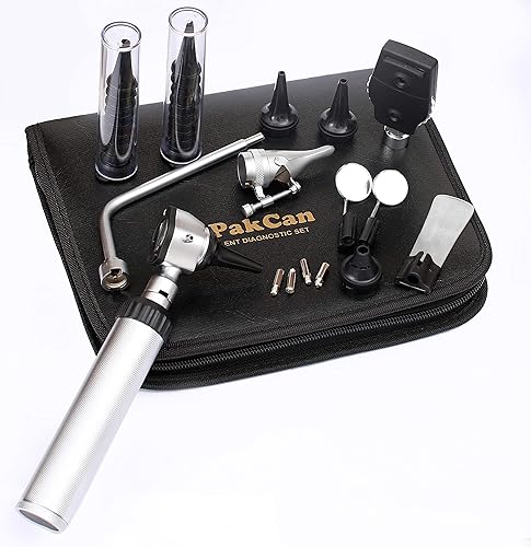 Juego de diagnóstico PakCan - Kit de examen de oído, nariz y garganta, ideal para estudiantes de medicina