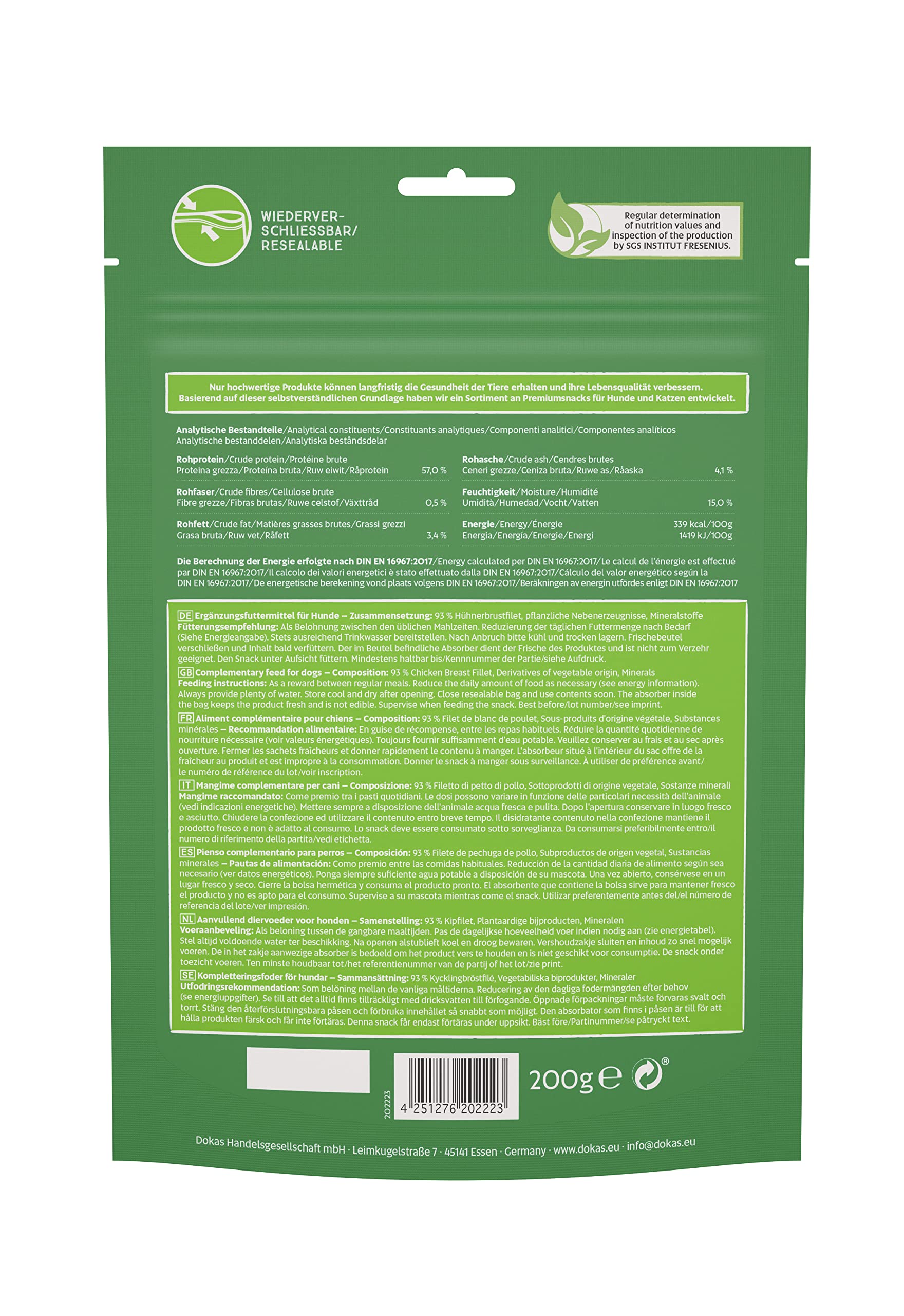 Dokas - Burro di pollo in pezzi (9 x 200 g)