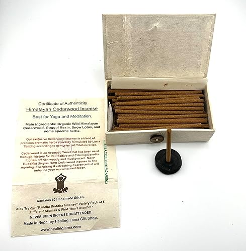 Miniatura 9 de Healing Lama Incienso curativo de chakras para meditación y curación. Mezcla pura y natural de hierbas aromáticas preciosas formuladas por Lama