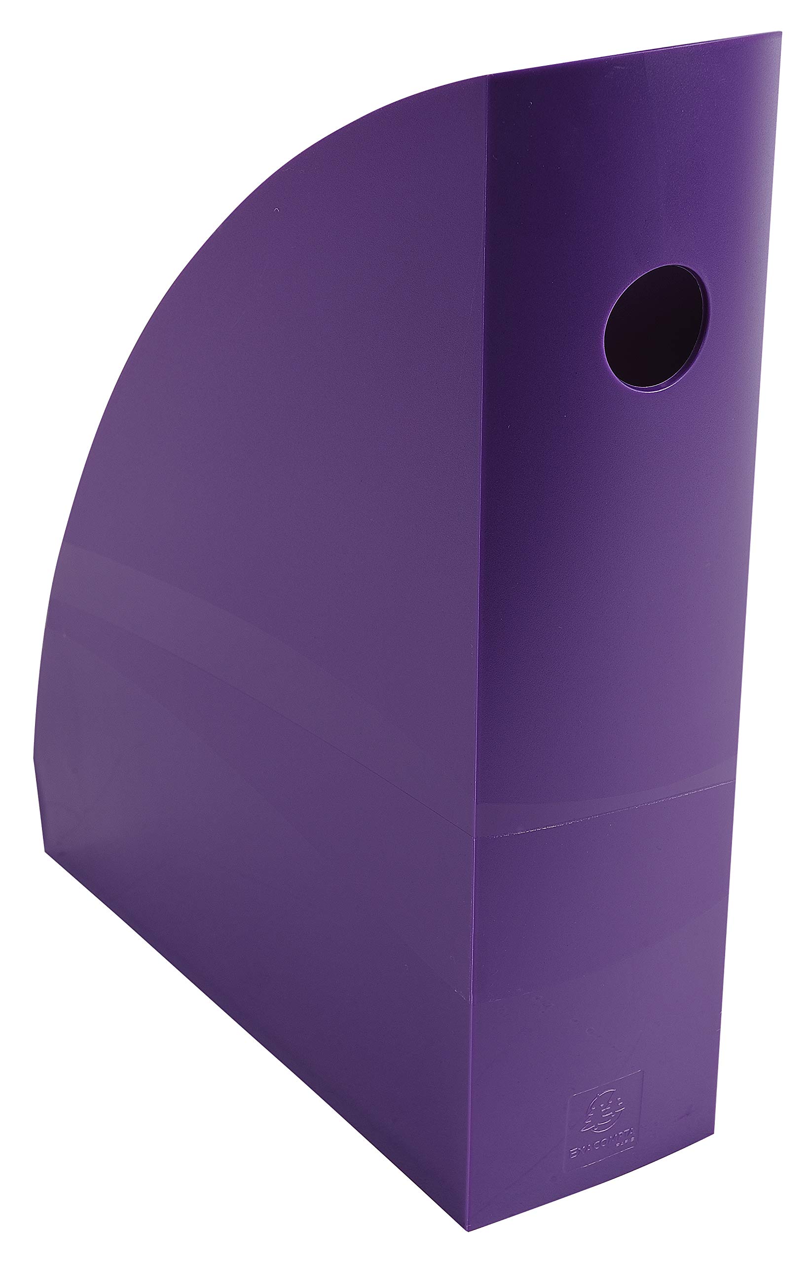 Exacompta - Ref 18220D - Magazine File MAG-CUBE - 266 x 82 x 305mm, Finger Hole on Spine, Suitable for A4+ Documents, Large Storage Capacity - Iderama Purple