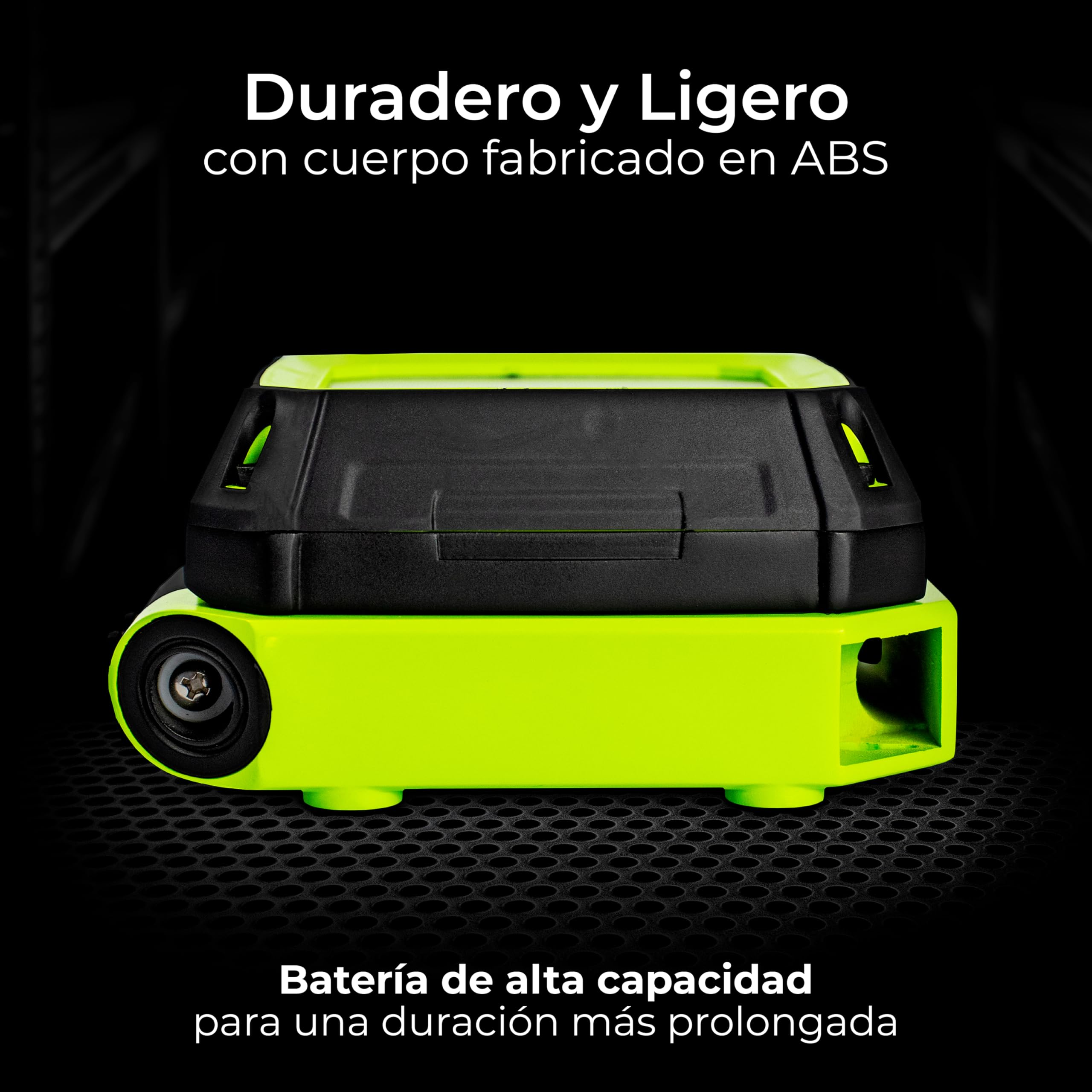 Luceco Luz de Trabajo LED Compacta Magnética con Salidas USB, 2 Modos de Luz, Asa de Transporte y Gancho, Luz de Inspección, Resistente a la Intemperie, IP54, IK07, 7,5W, 750lm, 6500K, LWR7G65