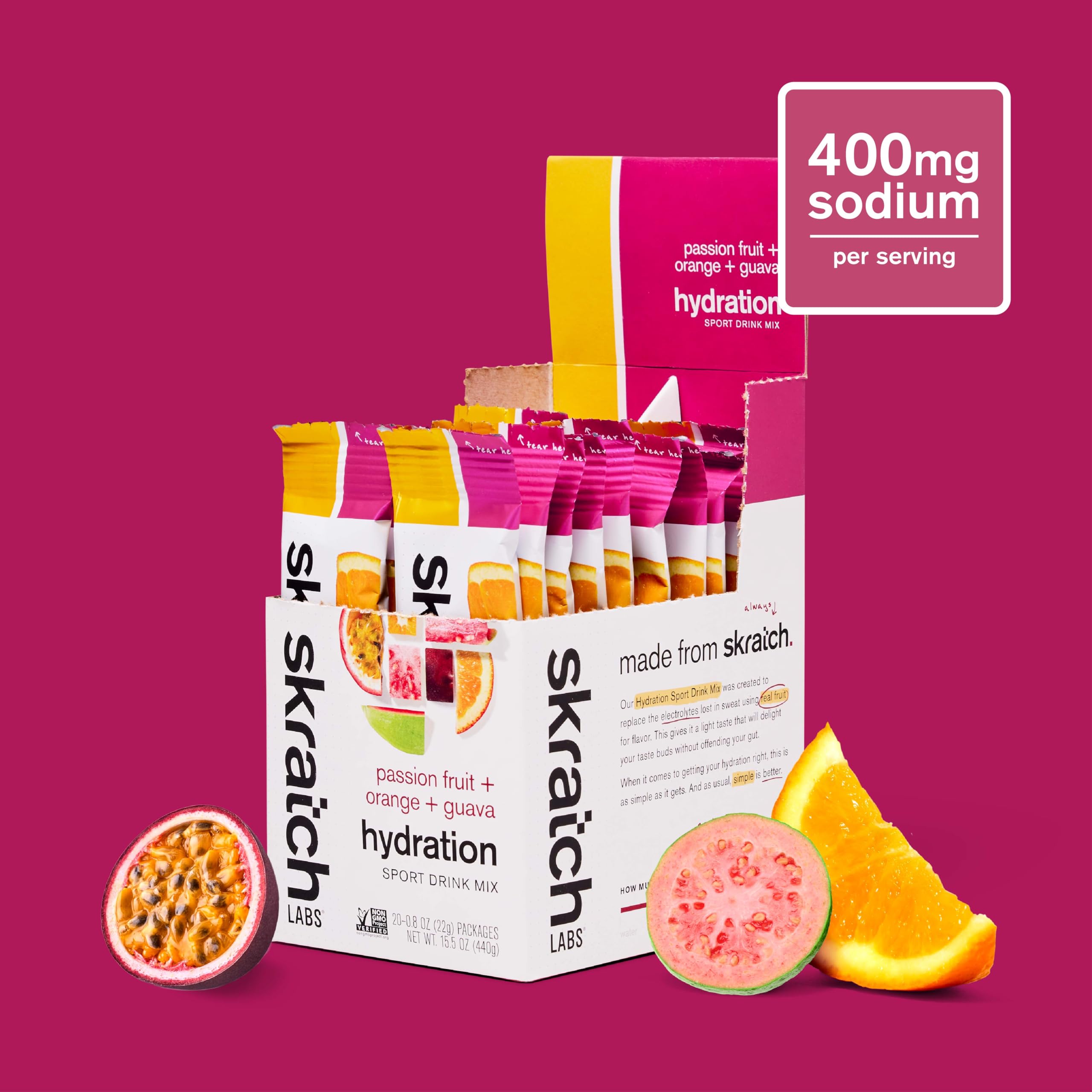 Skratch Labs Hydration Drink Mix, Passion Fruit Orange Guava, 20 Pack — Amazon image 2
