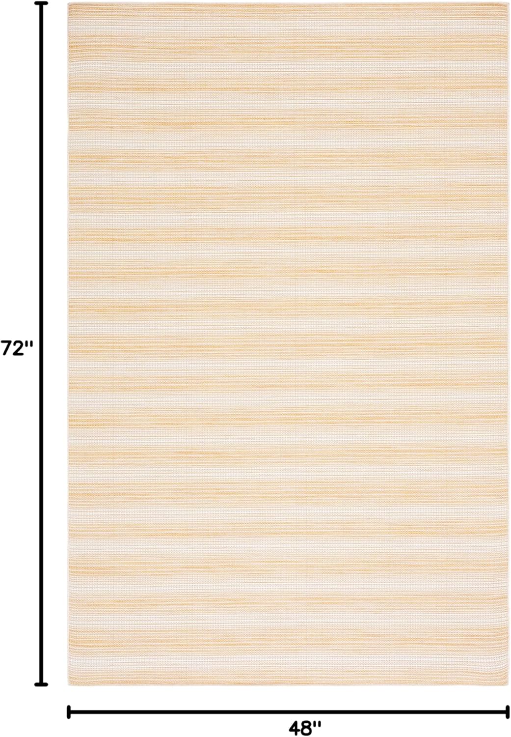 SAFAVIEH Hampton Collection Accent Rug - 4' x 6', Yellow, Non-Shedding & Easy Care, Indoor/Outdoor & Washable-Ideal for Patio, Backyard, Mudroom (HTN231C)