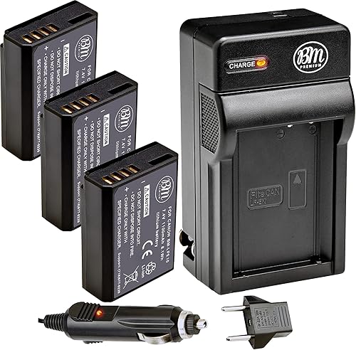 BM Premium Paquete de 3 baterías LP-E10 y cargador de batería para cámaras digitales Canon EOS Rebel T3, T5, T6, T7, Kiss X50, Kiss X70, EOS 1100D,