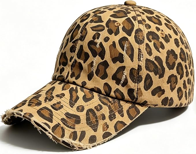 Gorras ajustables con estampado de leopardo para mujer y hombre miniatura 7
