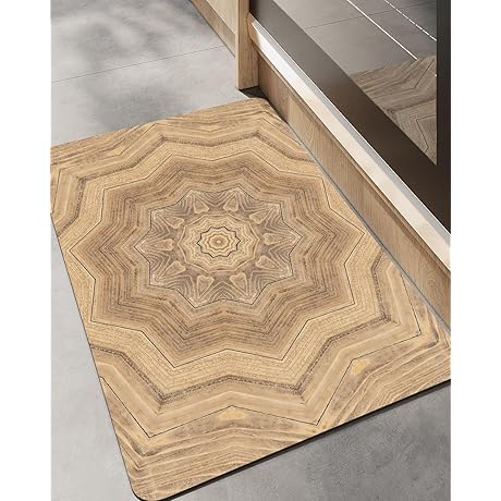 LUMI Wood Grain Inside Floor Mats for Entry Door