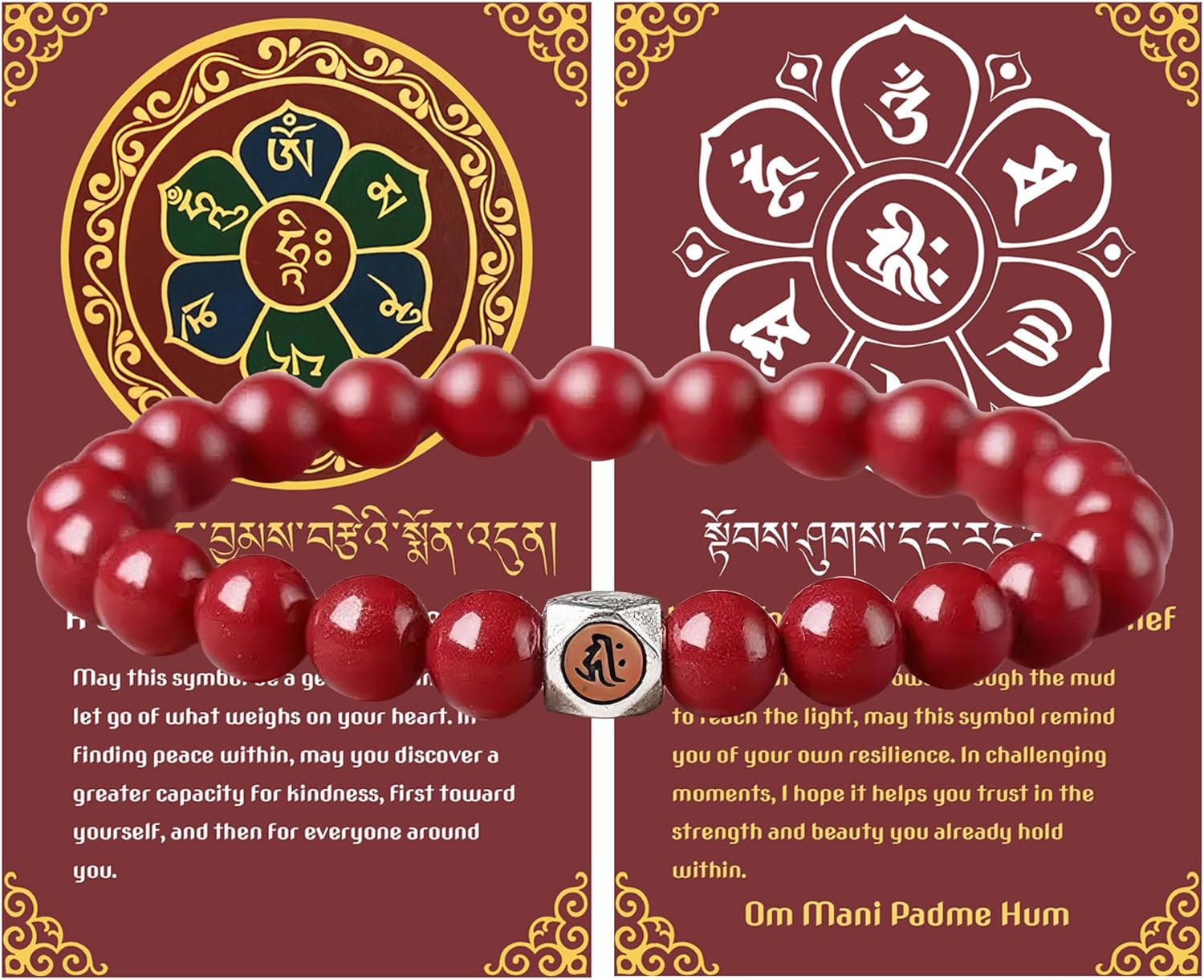 Cinnabar Zodiac Patron Buddha Bracelet, Feng Shui Spiritual Amulet for Women, Natural Stone Good Luck Jewelry. - Image 2