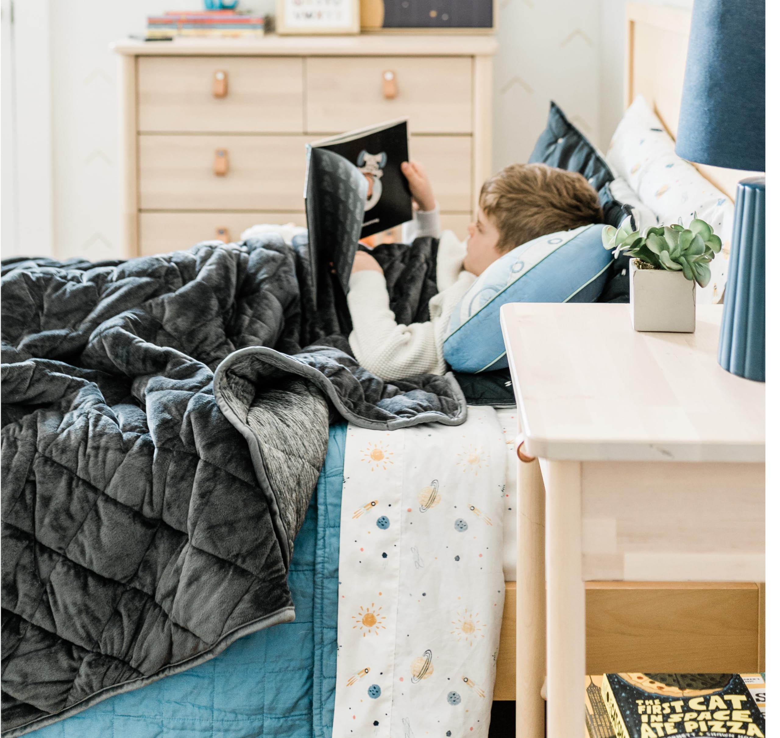 Sensory Basics Weighted Blanket (8 lbs) - Twin Size Machine Washable Weighted Blanket (60