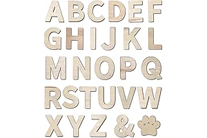 182 Pieces Wooden Alphabet Letters for Wall Decor - 2.5 Inch Unfinished Craft Wood Letters