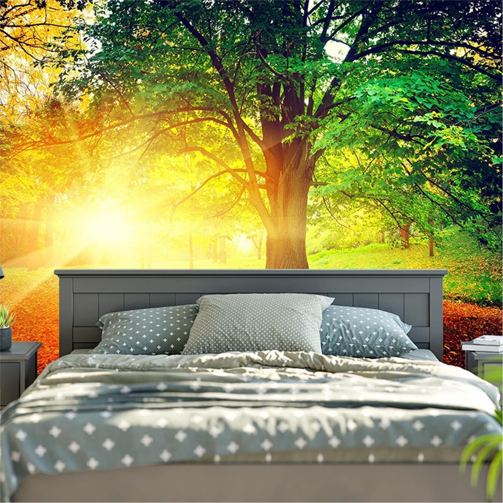 MEKPAM Arazzo Foresta Quattro Stagioni 230x180cm - Poster Tela Paesaggio - Decorazione Parete Camera Da Letto