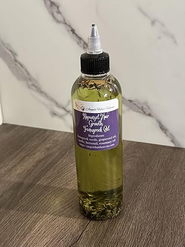 Miniatura 3 de 8 oz Aceite de fenogreco para el crecimiento del cabello con aceite de romero cola de caballo y ortiga